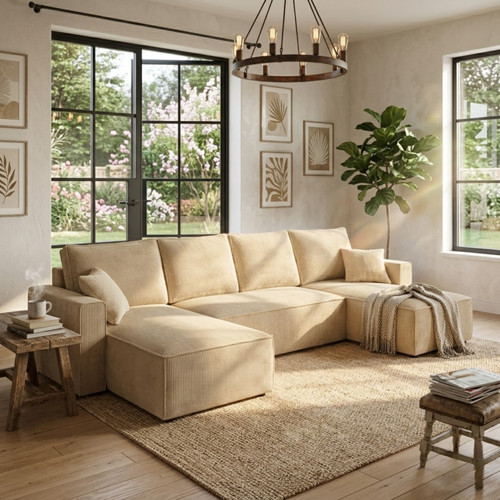 Amber ecksofa u form cord - u,